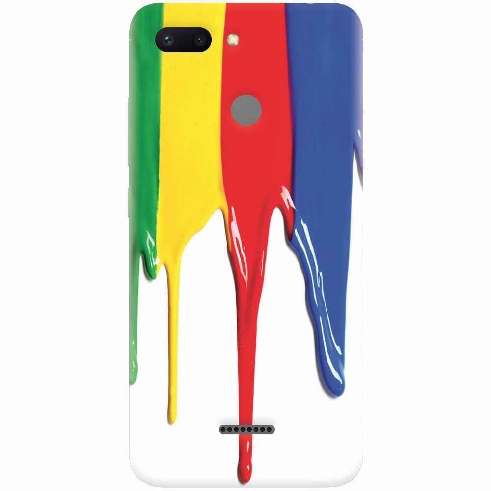 Husa silicon pentru Xiaomi Redmi 6, Dripping Colorful Paint