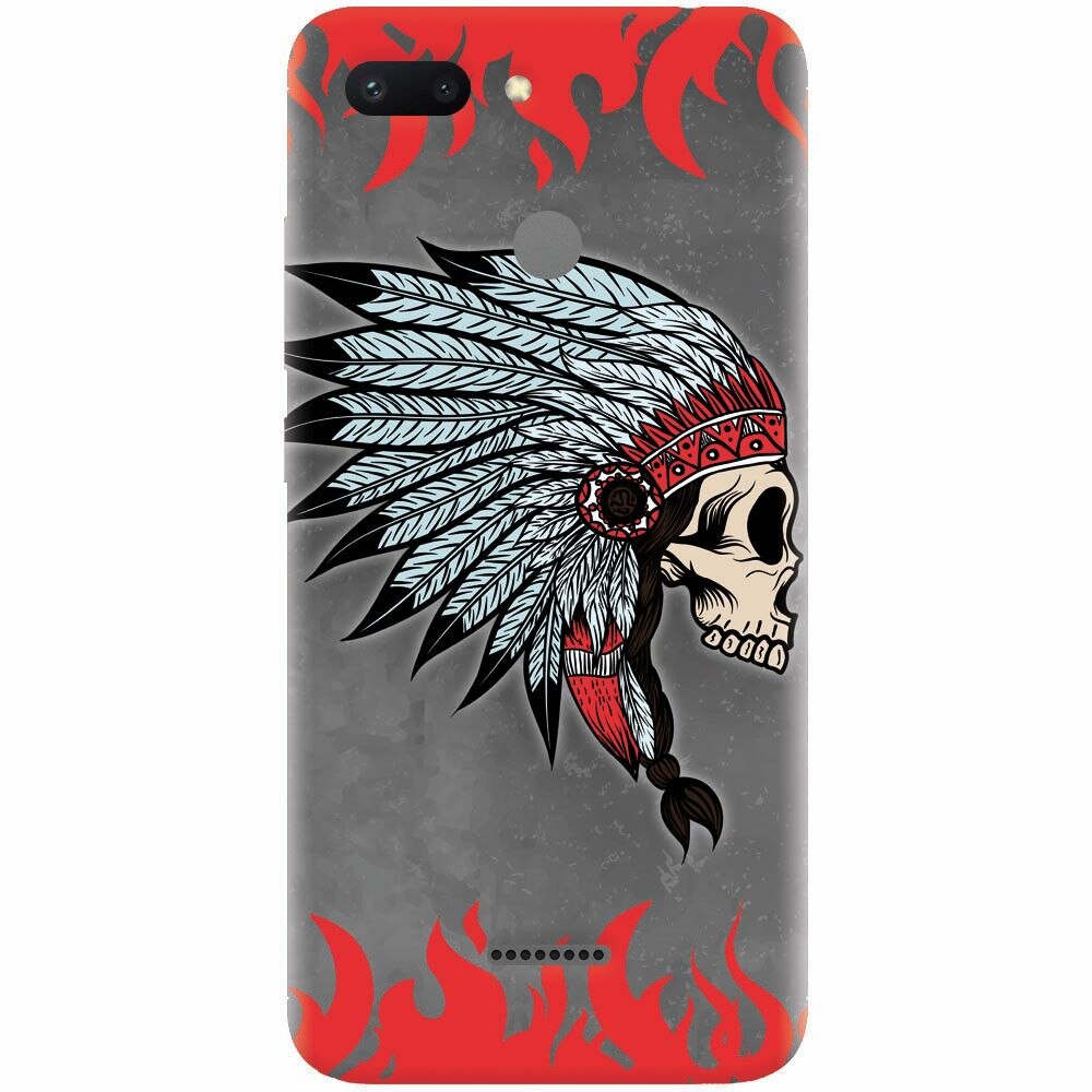 Husa silicon pentru Xiaomi Redmi 6, Indian Skull