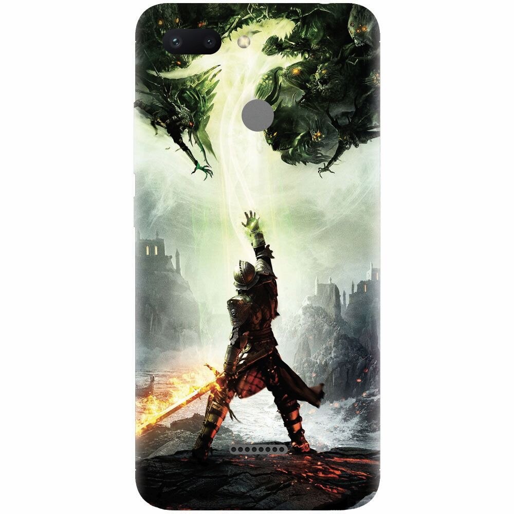 Husa silicon pentru Xiaomi Redmi 6, Green Dragon