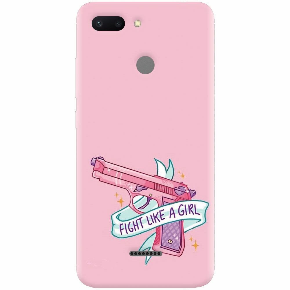 Husa silicon pentru Xiaomi Redmi 6, Fight Like A Girl