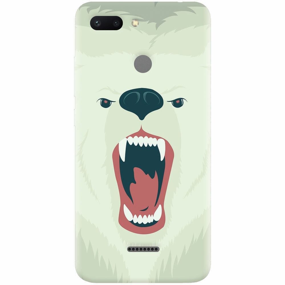 Husa silicon pentru Xiaomi Redmi 6, Fierce Polar Bear Winter