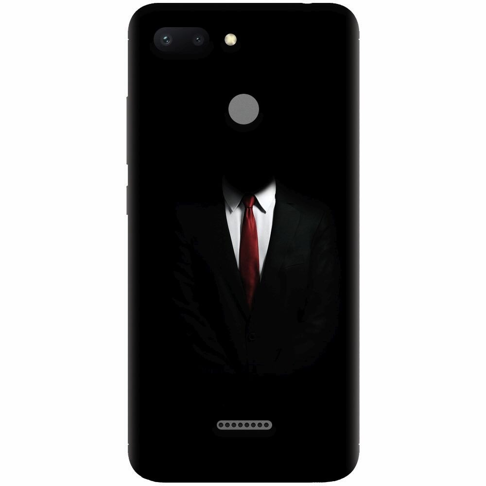 Husa silicon pentru Xiaomi Redmi 6, Mystery Man In Suit