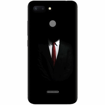 Husa silicon pentru Xiaomi Redmi 6, Mystery Man In Suit Husa silicon pentru Xiaomi Redmi 6, Mystery Man In Suit