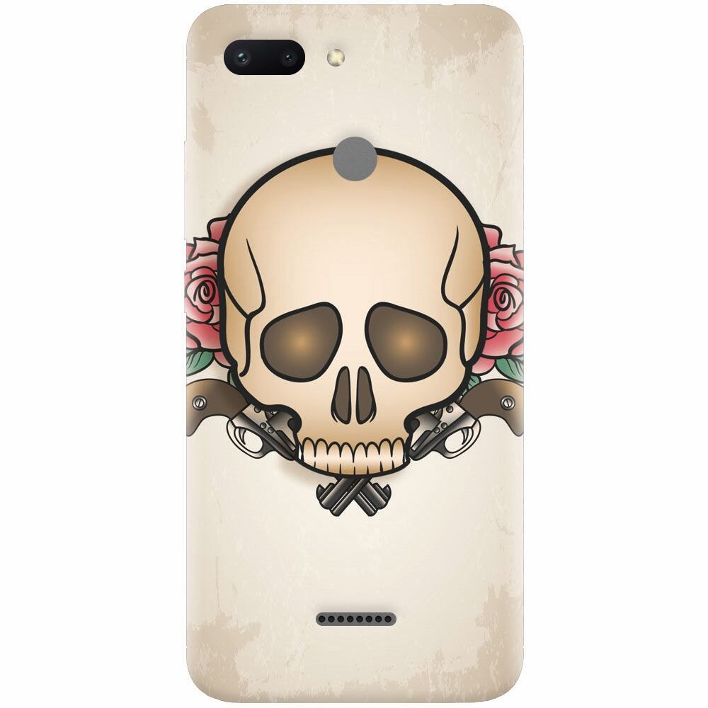 Husa silicon pentru Xiaomi Redmi 6, Skulls And Roses