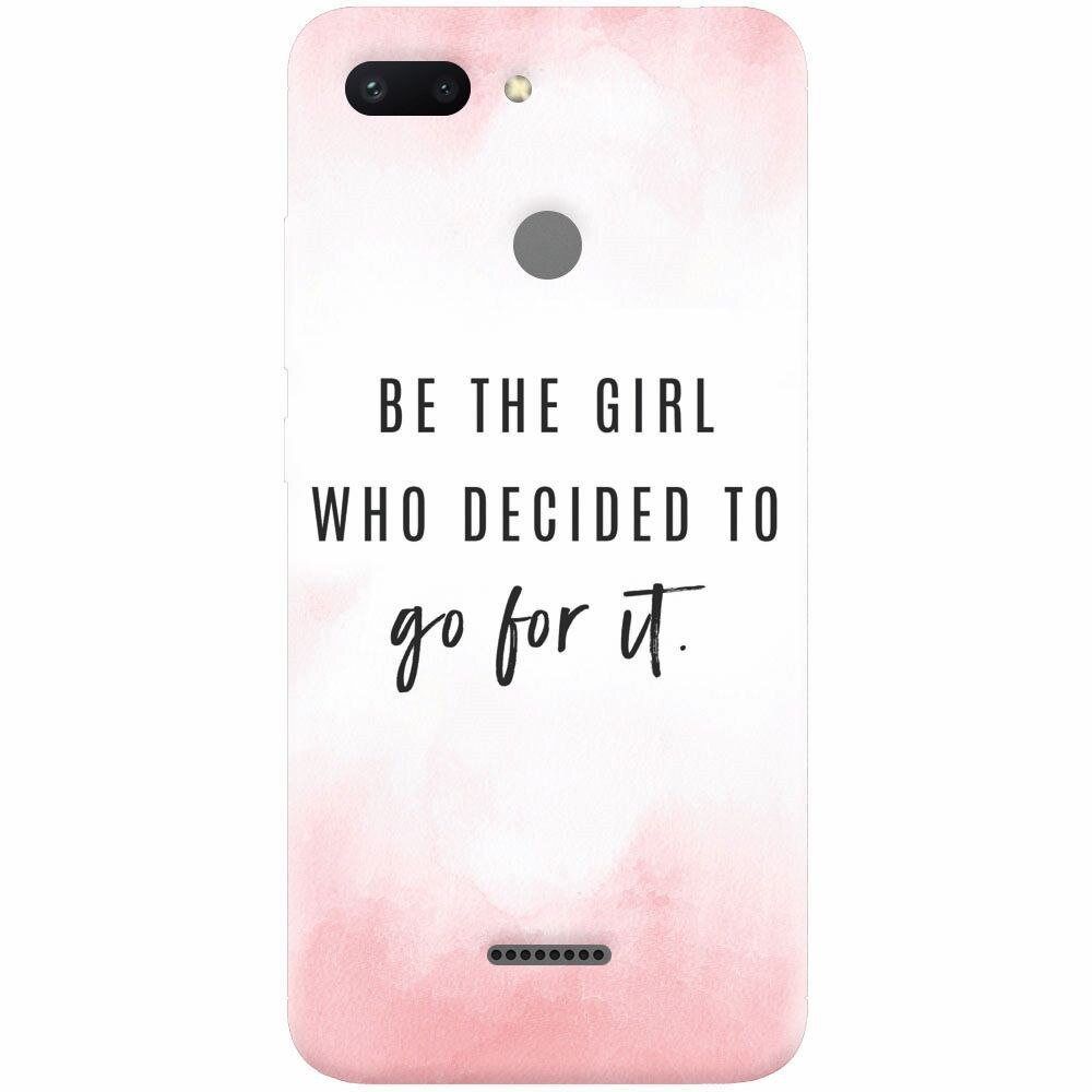 Husa silicon pentru Xiaomi Redmi 6, Quotes Pink