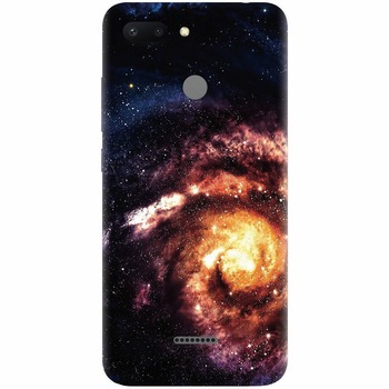 Husa silicon pentru Xiaomi Redmi 6, Spiral Galaxy Illustration Husa silicon pentru Xiaomi Redmi 6, Spiral Galaxy Illustration