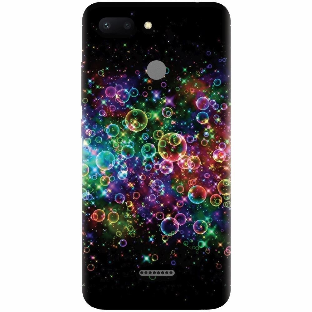 Husa silicon pentru Xiaomi Redmi 6, Rainbow Colored Soap Bubbles