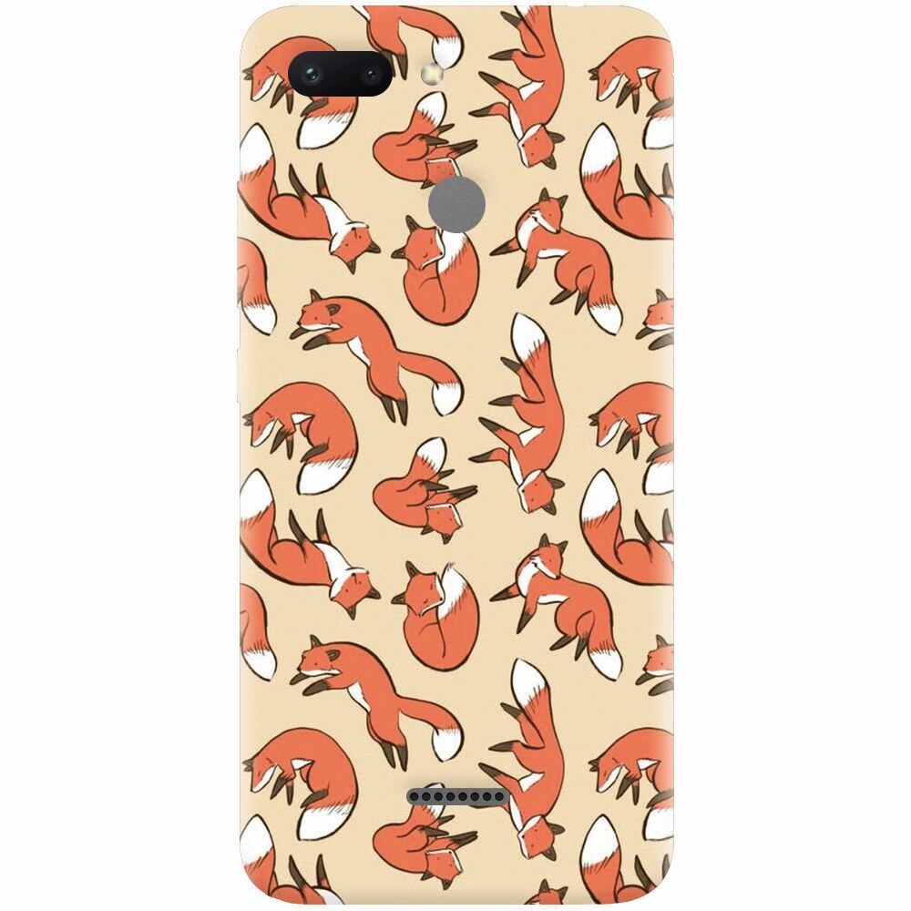 Husa silicon pentru Xiaomi Redmi 6, Red Foxes