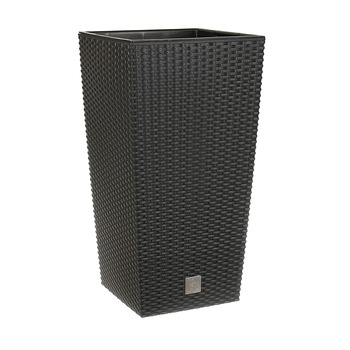 Masca ghiveci,model ratan,forma patrata,gri antracit,dimensiune 33cm Masca ghiveci,model ratan,forma patrata,gri antracit,dimensiune 33cm