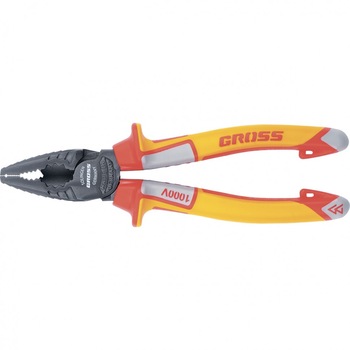 Cleste combinat, manere 3 componente, izolate pana la 1000 V, 180 mm, GROSS Cleste combinat, manere 3 componente, izolate pana la 1000 V, 180 mm, GROSS