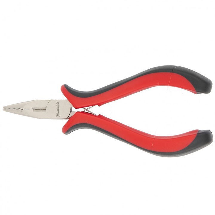 Kombinált fogó, hosszított-egyenes "Mini" 130 mm, nikkel bevonat, dupla-betétes nyél MTX