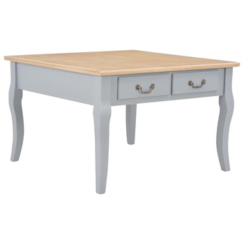 Masuta de cafea, vidaXL, Lemn, 80 x 80 x 50 cm, Gri Masuta de cafea, vidaXL, Lemn, 80 x 80 x 50 cm, Gri