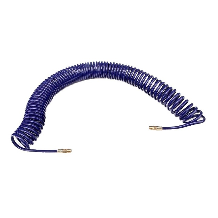 Furtun spiralat pentru aer comprimat, dimensiuni 9.5x6.5mm, lungime 15m