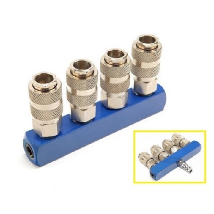 Ramificator de aer cu 4 iesiri de 1/4