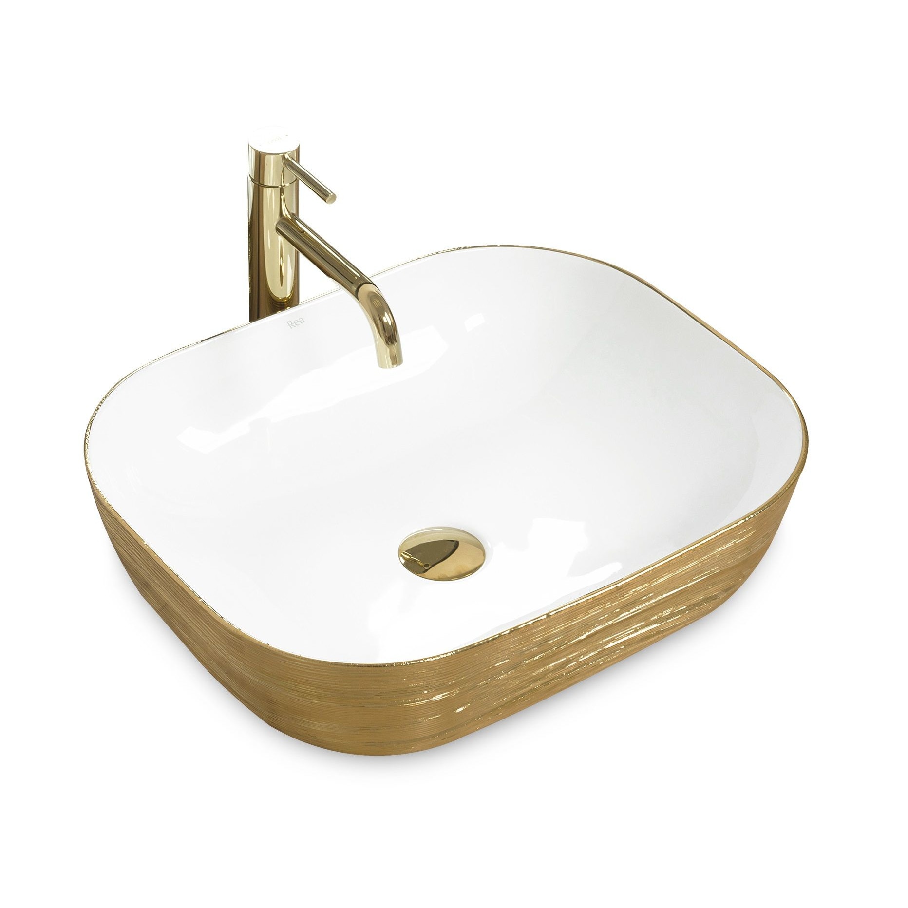 Lavoar EGO Floria, montaj pe blat, 51x41 cm, ceramica sanitara