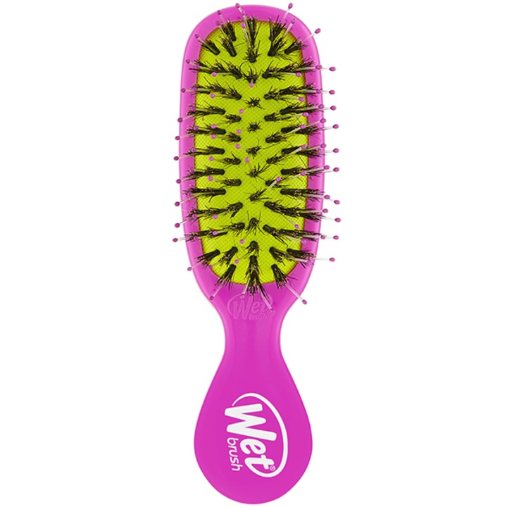 Perie de par Wet Brush Shine Enhancer Mini pentru stralucire, Mov