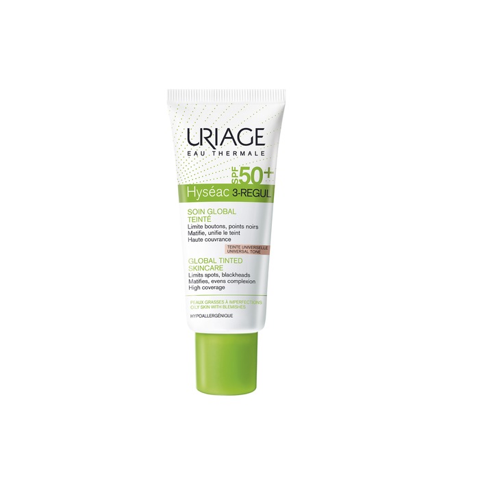 Uriage Hyseac 3-Regul színes pattanás elleni krém SPF50+, 40 ml
