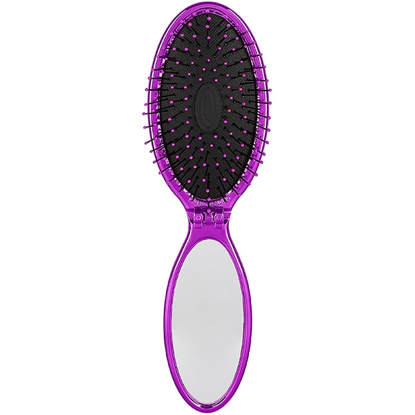 Perie de par Wet Brush compacta Pop&Go pentru descurcarea parului, Mov