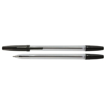 Pix fara mecanism OFFICE Products, corp transparent, scriere de 0.7 mm, negru Pix fara mecanism OFFICE Products, corp transparent, scriere de 0.7 mm, negru