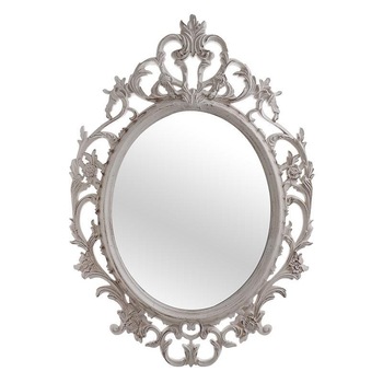 Oglinda perete 58 x 83 cm, crem antichizat, plastic si sticla Oglinda perete 58 x 83 cm, crem antichizat, plastic si sticla