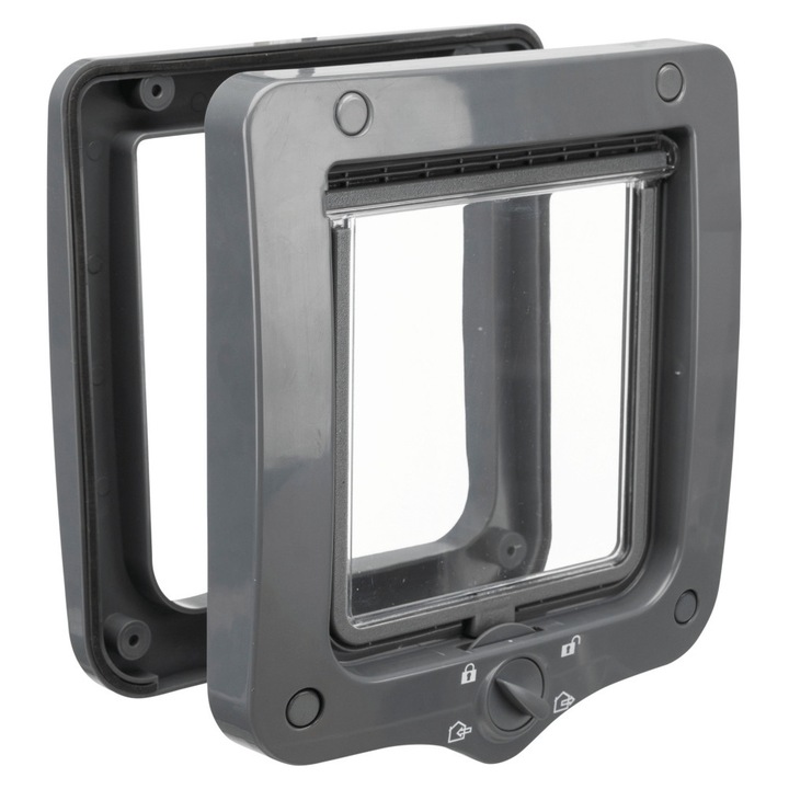 TRIXIE 4 pozíciós szürke macskaajtó