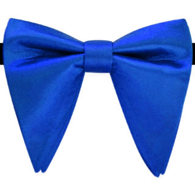 Papion elegant, albastru, model French Charm