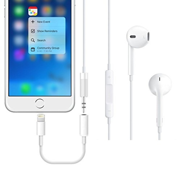 Bluetooth Apple Lightning to 3.5 mm Headphone, Преходник от iPhone Lightning към стерео жак 3.5 mm