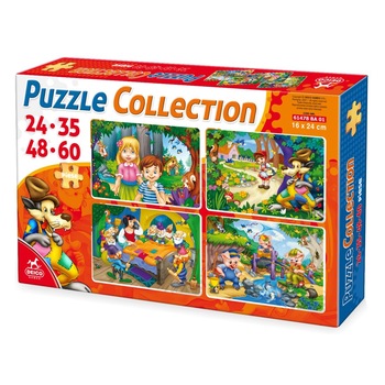 Colectie Puzzle Deico Games Basme, 24,35,48,60 piese Colectie Puzzle Deico Games Basme, 24,35,48,60 piese