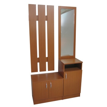 Cuier Cu Oglinda, 100X35X200 Cm, Culoare Cires, Pal 16 Mm Cuier Cu Oglinda, 100X35X200 Cm, Culoare Cires, Pal 16 Mm