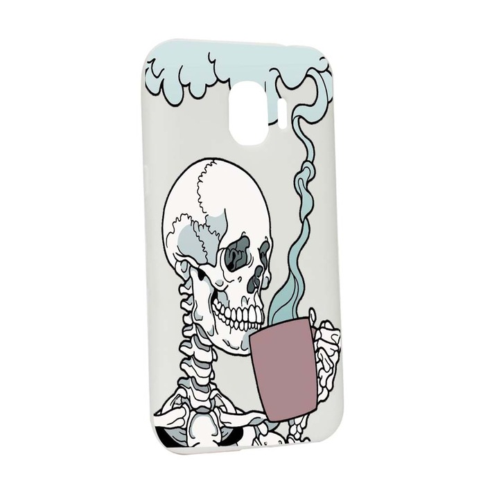 Husa de protectie Thinking Skull pentru Samsung Galaxy J4 2018, rezistenta la uzura, anti-alunecare, din silicon Premium, W252