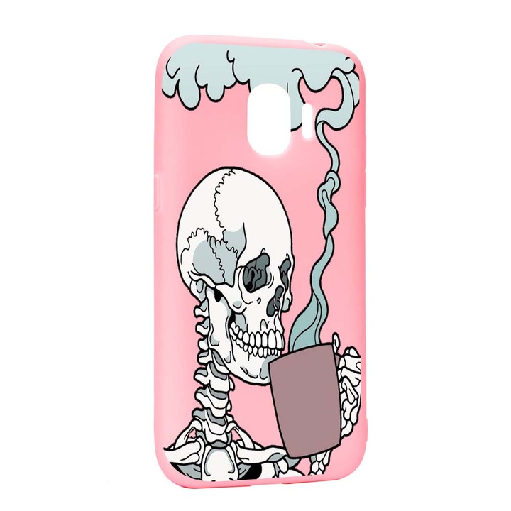 Husa de protectie Thinking Skull pentru Samsung Galaxy J4 2018, rezistenta la uzura, anti-alunecare, din silicon Premium, P252