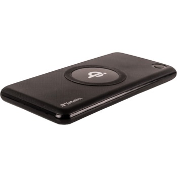 Acumulator extern Verbatim, 10000mAH, 2porturi USB, Black +Wireless charger Acumulator extern Verbatim, 10000mAH, 2porturi USB, Black +Wireless charger