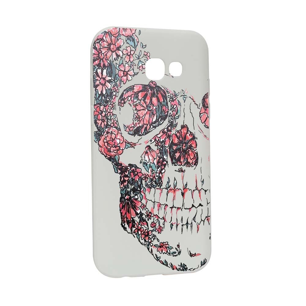 Husa de protectie Skull pentru Samsung Galaxy A3 2017, rezistenta la uzura, anti-alunecare, din silicon Premium, W253