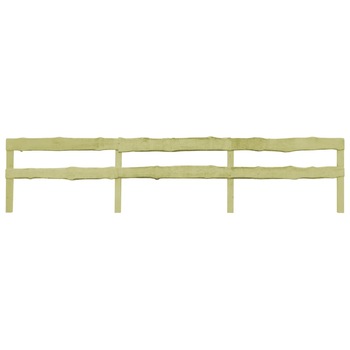 Set de 4 panouri de gard de gradina cu 2 traverse, vidaXL, Lemn de pin, 510 x 60 cm, Maro Set de 4 panouri de gard de gradina cu 2 traverse, vidaXL, Lemn de pin, 510 x 60 cm, Maro