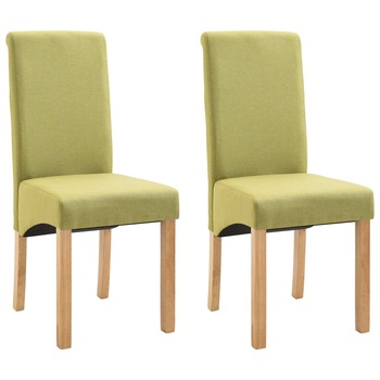 Set de 2 scaune pentru living, cadru lemn si tapiterie textila, vidaXL, Verde, 42 x 54,5 x 96 cm Set de 2 scaune pentru living, cadru lemn si tapiterie textila, vidaXL, Verde, 42 x 54,5 x 96 cm