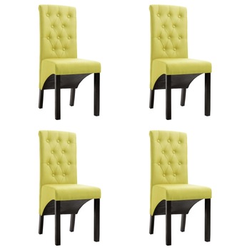 Set de 4 scaune de bucatarie, vidaXL, Tesatura, Verde, 42 x 57 x 95 cm Set de 4 scaune de bucatarie, vidaXL, Tesatura, Verde, 42 x 57 x 95 cm