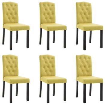 Set de 6 scaune de bucatarie, vidaXL, Tesatura, Verde, 42 x 51,5 x 95 cm Set de 6 scaune de bucatarie, vidaXL, Tesatura, Verde, 42 x 51,5 x 95 cm