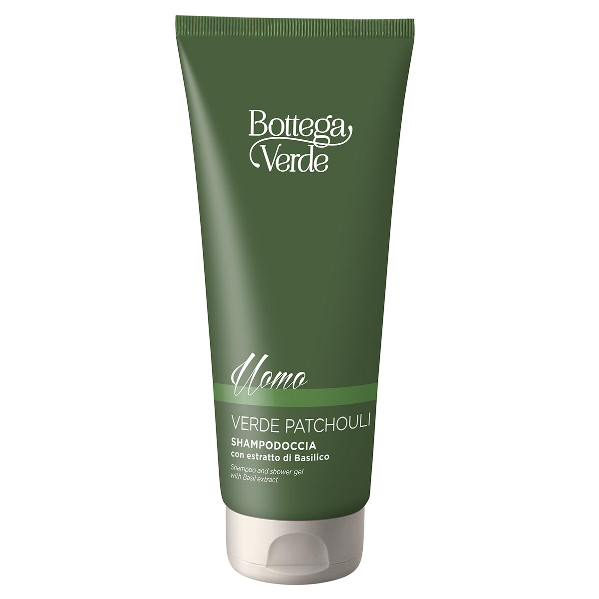 Gel de dus si sampon cu extract de busuioc - Patchouli, 200 ML, Bottega Verde