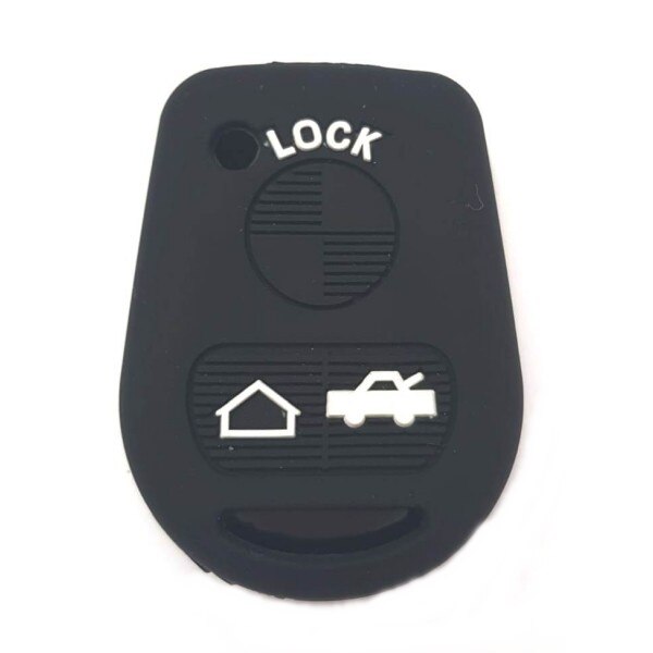 Husa cheie auto din silicon, compatibil BMW, 3 butoane, negru