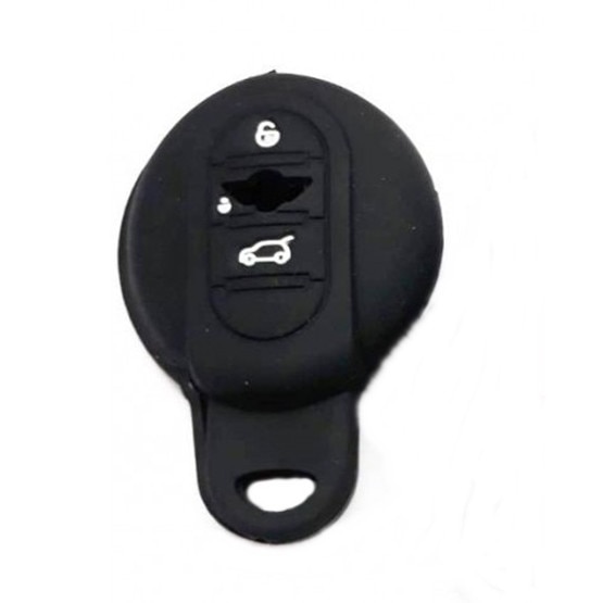 Husa cheie auto din silicon, SIL 238, BMW/Mini Cooper, 3 butoane, negru