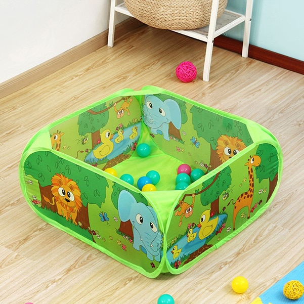 Centru de activitati interactiv stil Tarc de Joaca IDL, Mica Jungla pentru bebelusi , accesorizat desene viu colorate ce stimuleaza imaginatia celor mici in timp ce se joaca , Alaturi de 100bile CADOU !