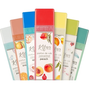 Pachet Promo Kifra 200ml :Pure Life +Orange + Spring + Peach + Mango + Fresh Caps + Kifra Caring Pachet Promo Kifra 200ml :Pure Life +Orange + Spring + Peach + Mango + Fresh Caps + Kifra Caring