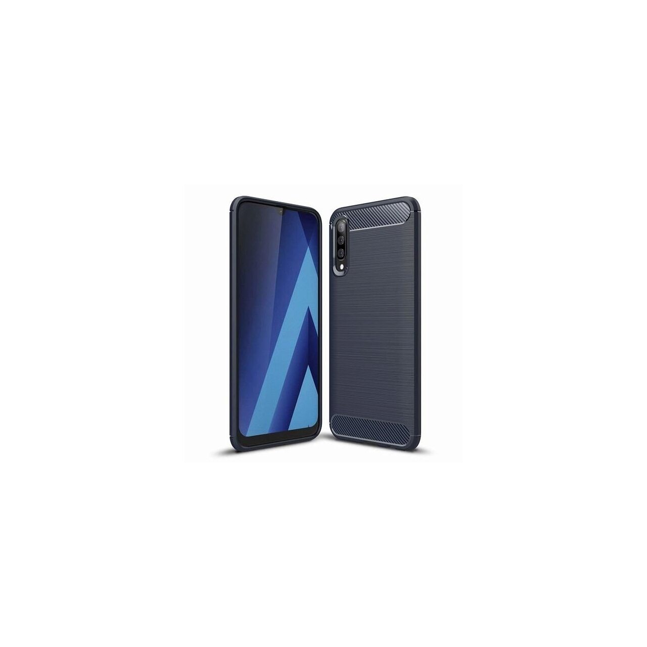 Husa Samsung Galaxy A70 - iberry Carbon Albastru