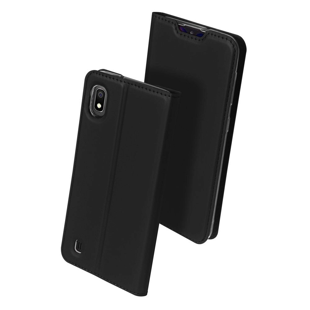 Husa Carte Dux Ducis Anti Amprenta pentru Samsung Galaxy A10, Negru