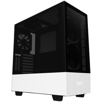 Carcasa NZXT H510 Elite Matte White, Middle Tower, fara sursa, ATX, Black/White Carcasa NZXT H510 Elite Matte White, Middle Tower, fara sursa, ATX, Black/White