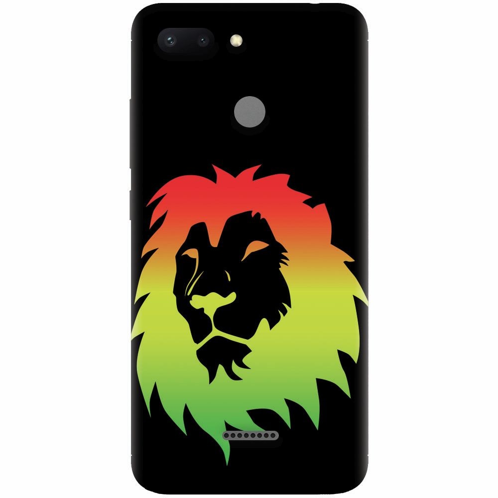 Husa silicon pentru Xiaomi Redmi 6, Rasta Color Lion