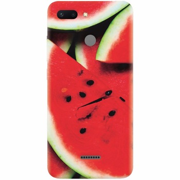 Husa silicon pentru Xiaomi Redmi 6, S Of Watermelon Slice Husa silicon pentru Xiaomi Redmi 6, S Of Watermelon Slice