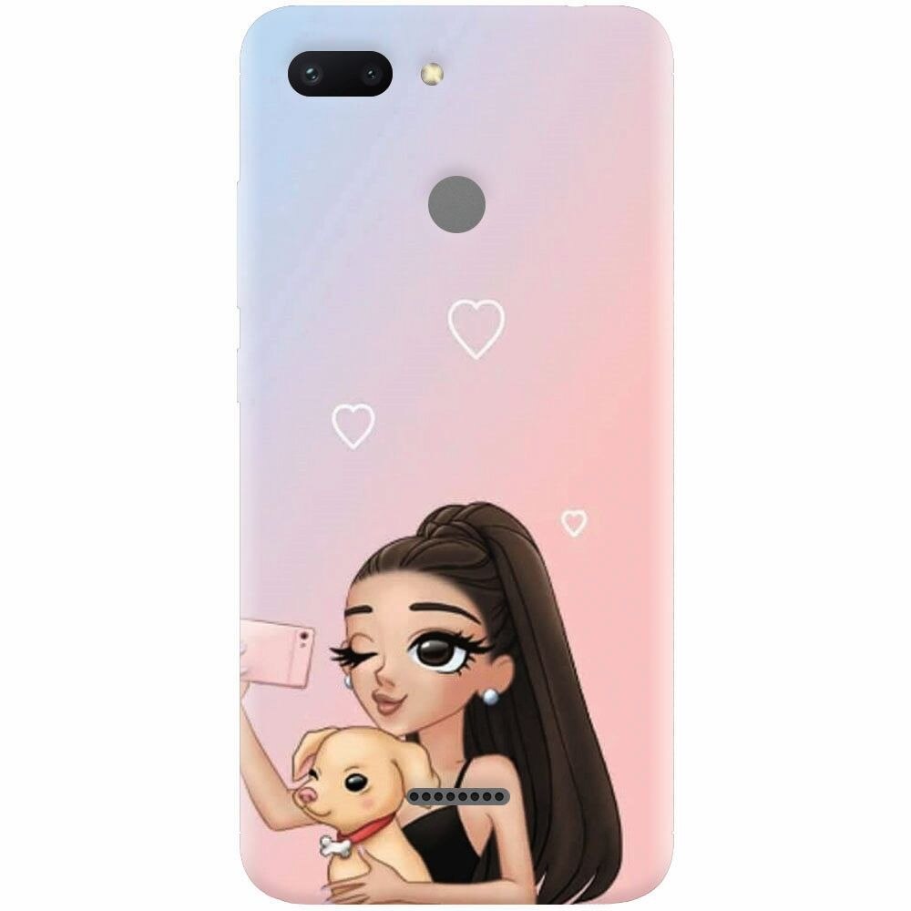 Husa silicon pentru Xiaomi Redmi 6, Selfie With Sweet Dog