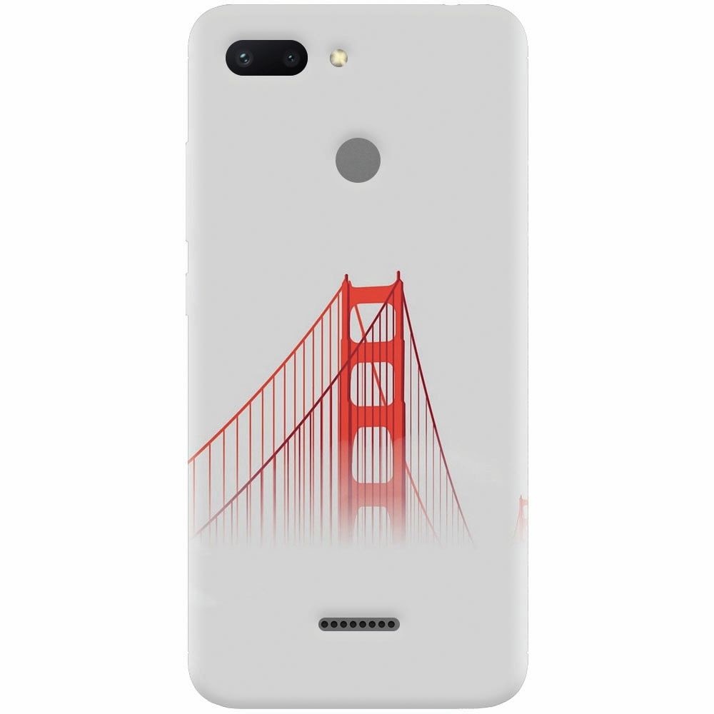 Husa silicon pentru Xiaomi Redmi 6, Red Bridge In Clouds