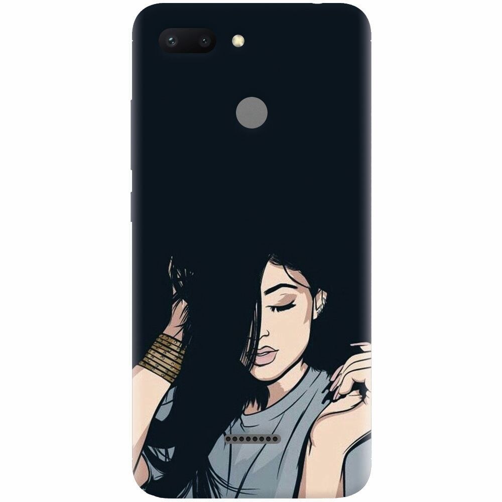 Husa silicon pentru Xiaomi Redmi 6, Simple Girl